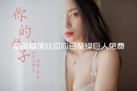 草莓榴莲丝瓜向日葵绿巨人免费